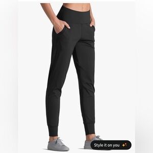 Women's Black High-Waisted Joggers
